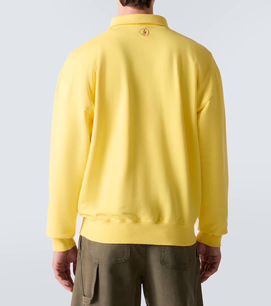 Jw Anderson Rugby Long Sleeve Polo Sweatshirt In Green