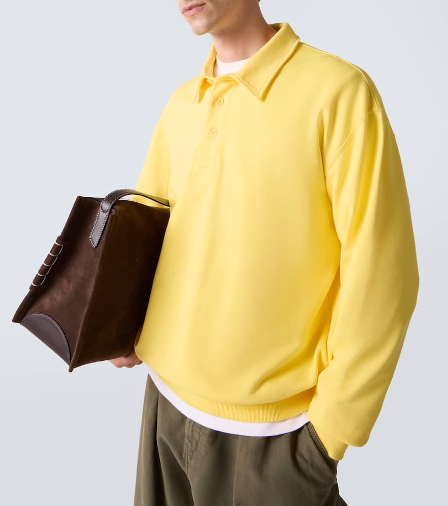 Jw Anderson Rugby Long Sleeve Polo Sweatshirt In Green