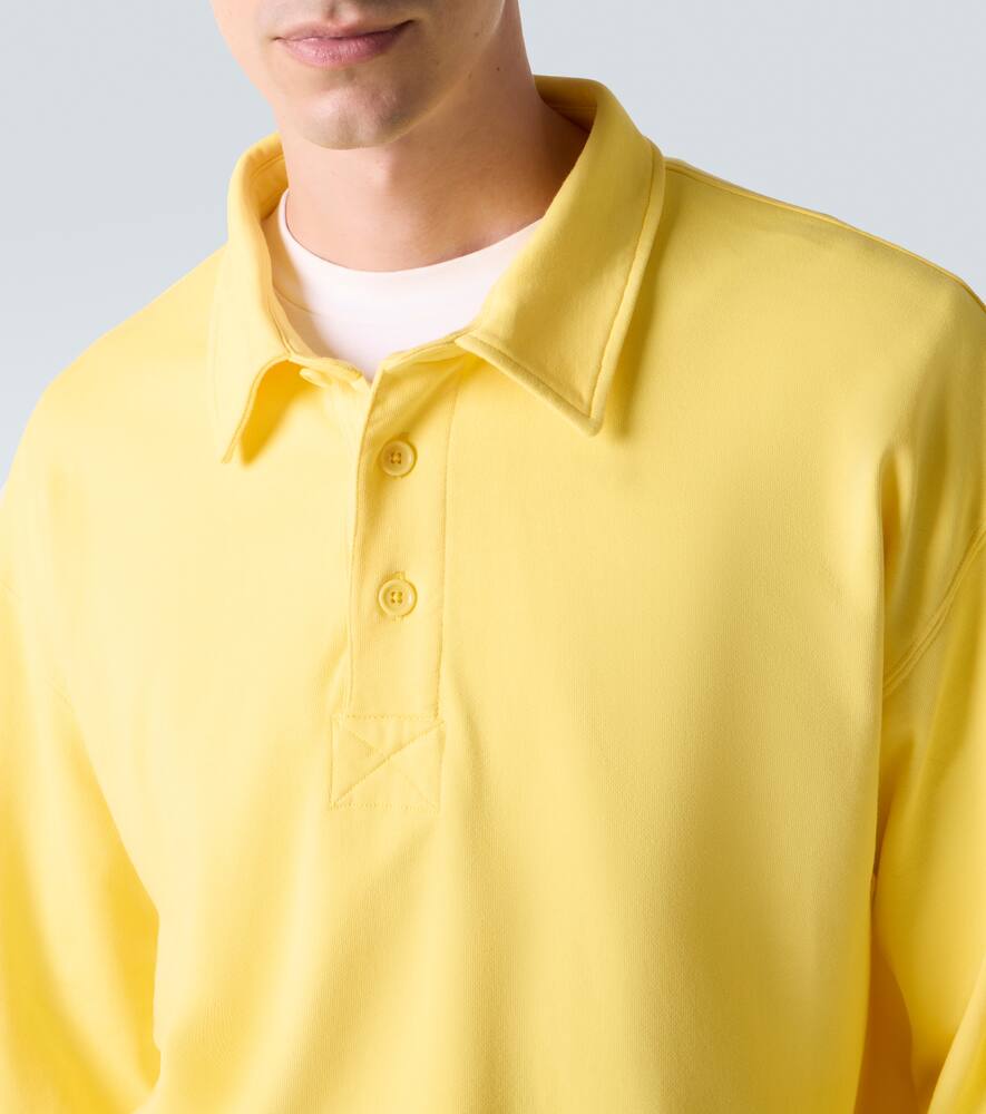 Jw Anderson Rugby Long Sleeve Polo Sweatshirt In Green