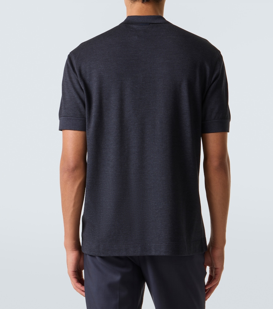  Zegna Zegna Polohemd Aus Baumwolle Und Seide 