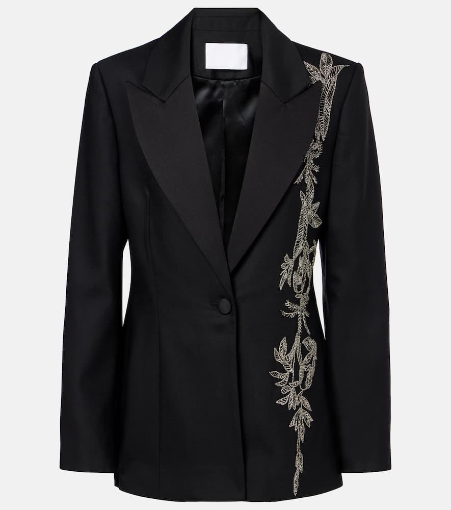 Lesia embellished wool-blend blazer