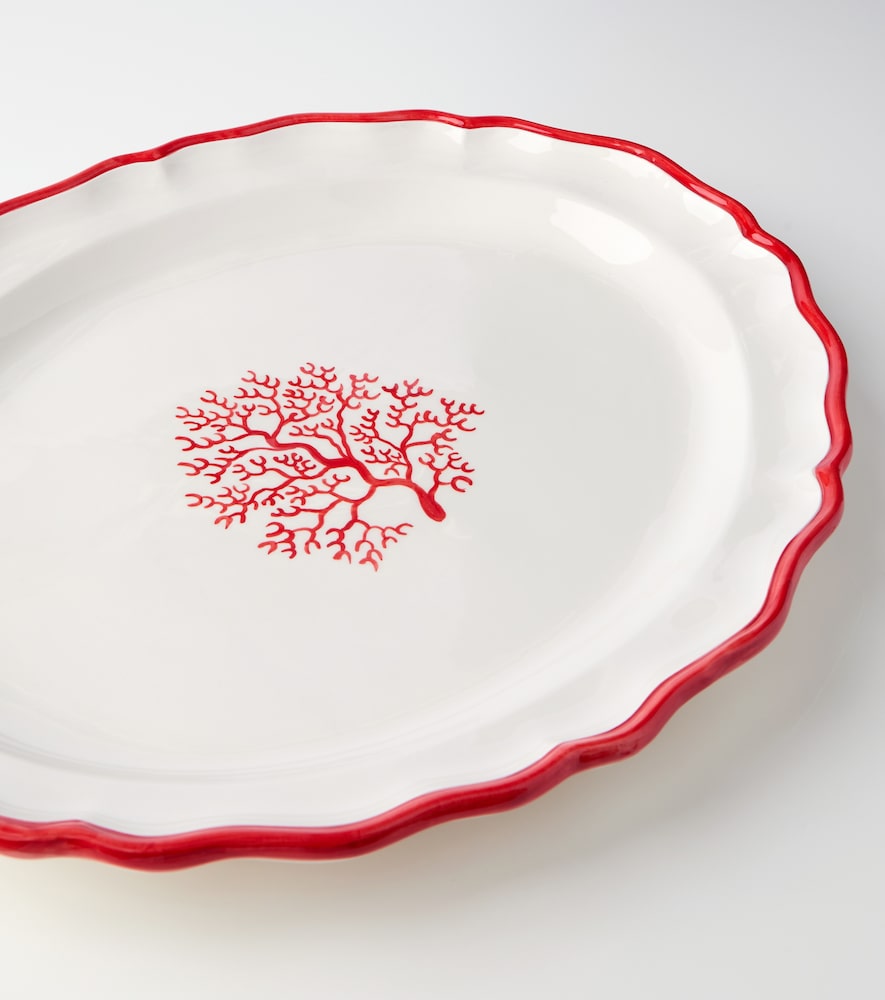  Les-ottomans Les-ottomans Coral Ceramic Platter 