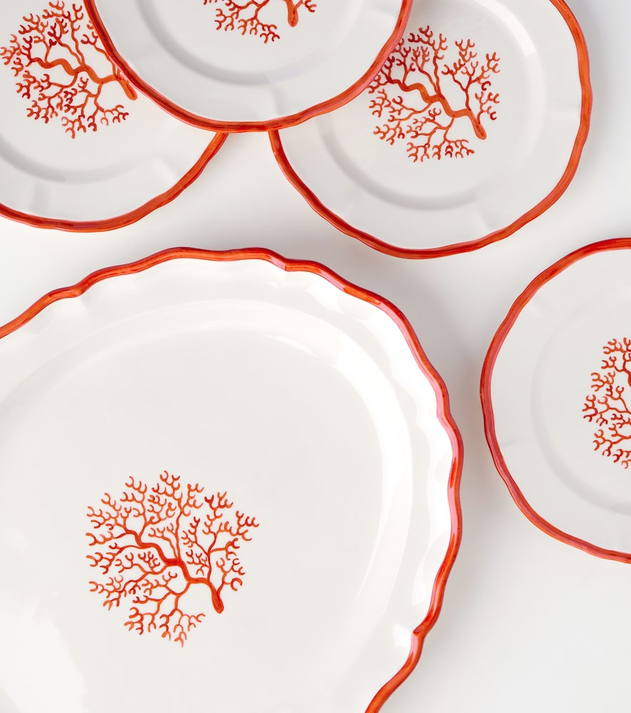  Les-ottomans Les-ottomans Coral Ceramic Platter 