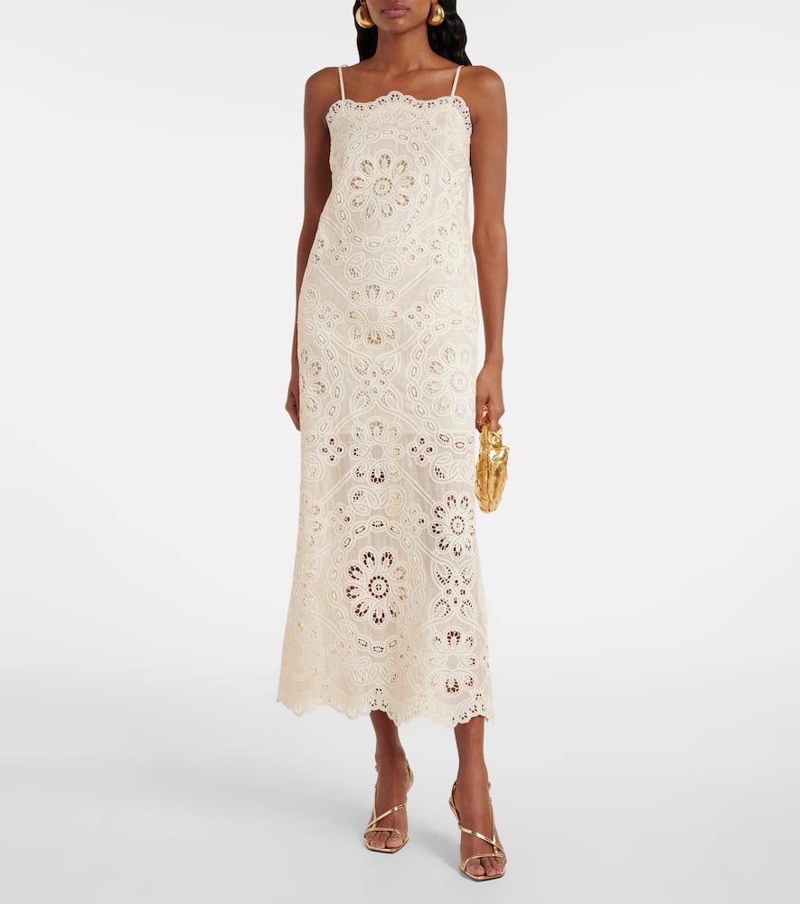 Zimmermann Rhiannon Scalloped-neckline Maxi Dress