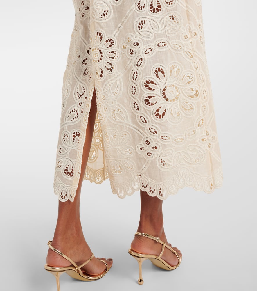 Zimmermann Rhiannon Scalloped-neckline Maxi Dress