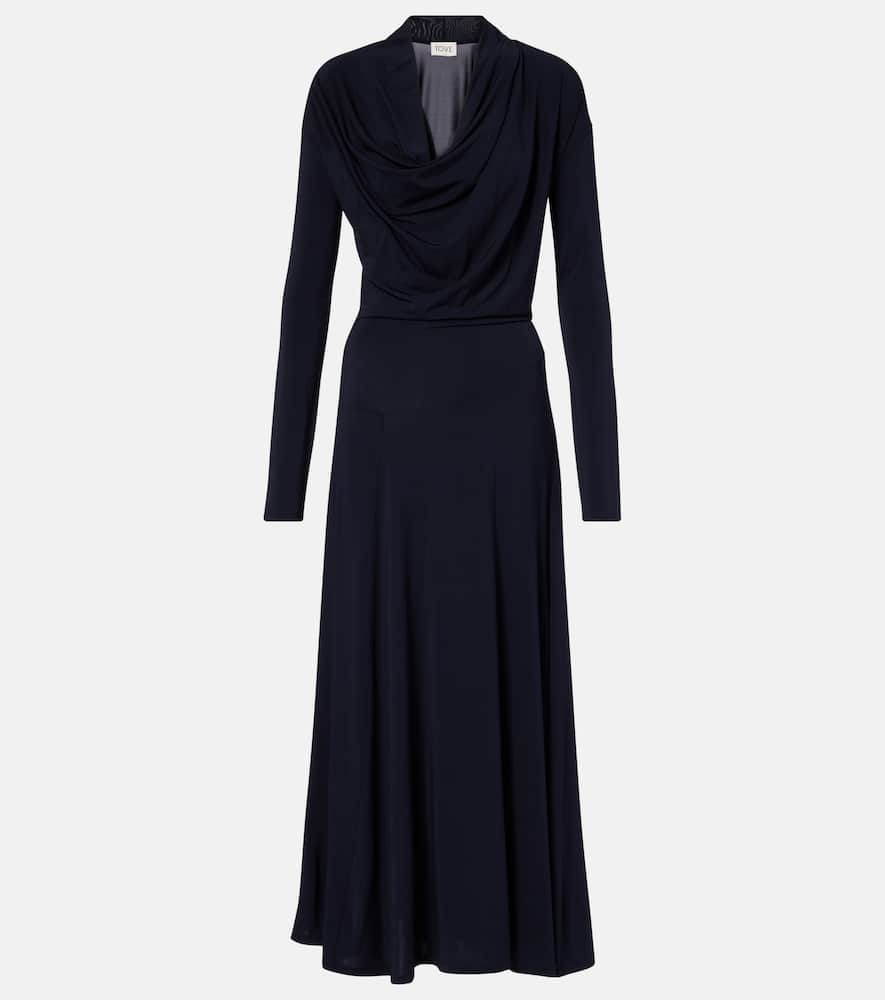 Eadan draped jersey midi dress