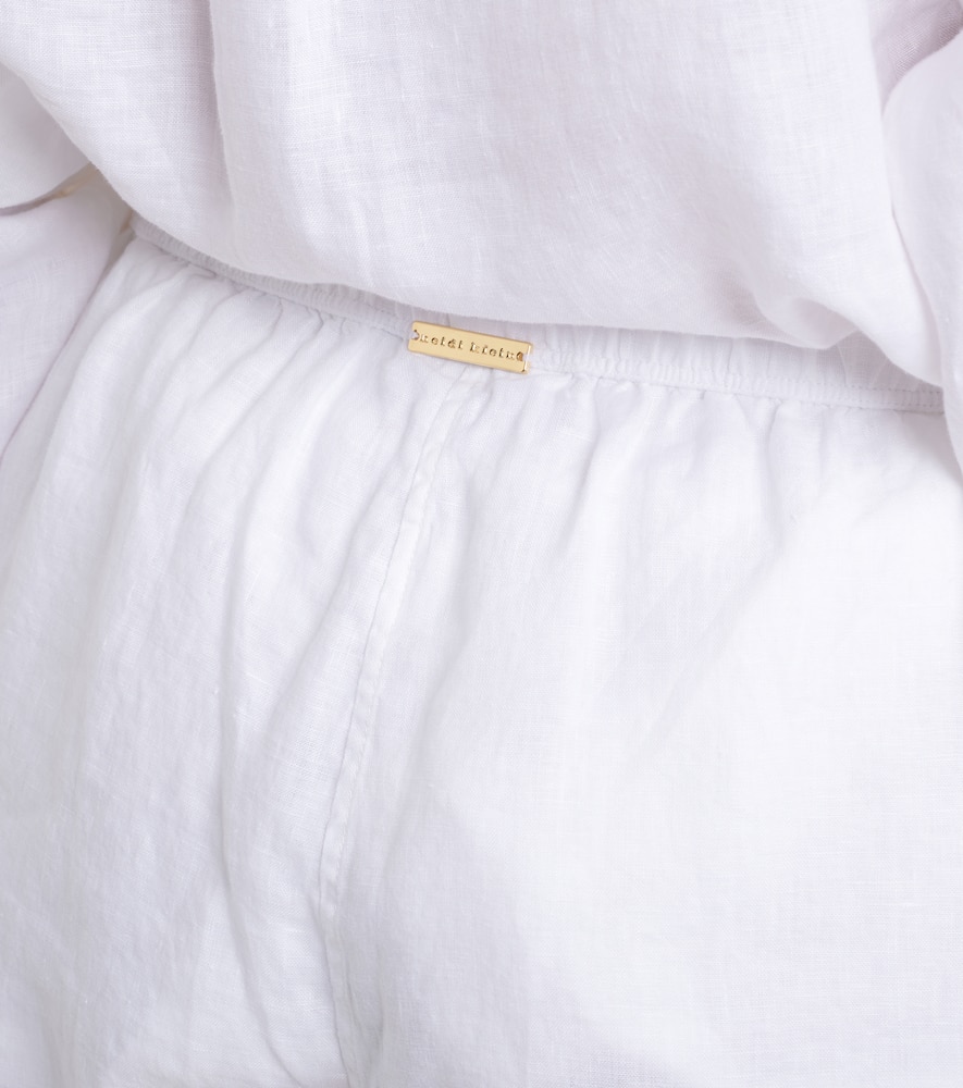 Heidi Klein Shorts White Bay Aus Leinen