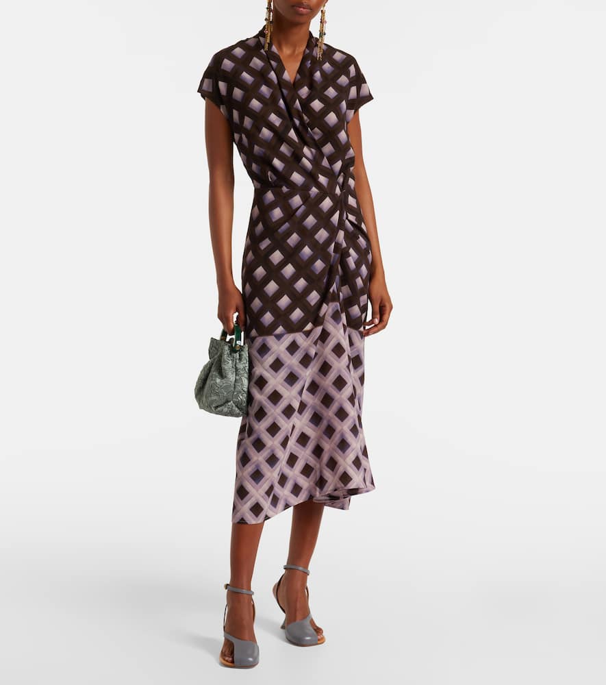 Dries Van Noten Dented Wedge Ankle Strap Sandal In Gray