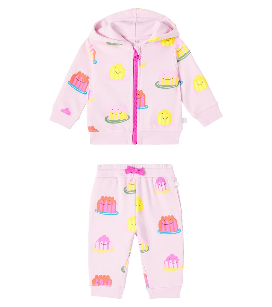 Stella Mccartney Baby Printed Cotton Jersey Tracksuit In Pink