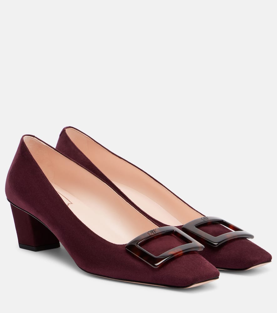 Belle Vivier 45 suede pumps