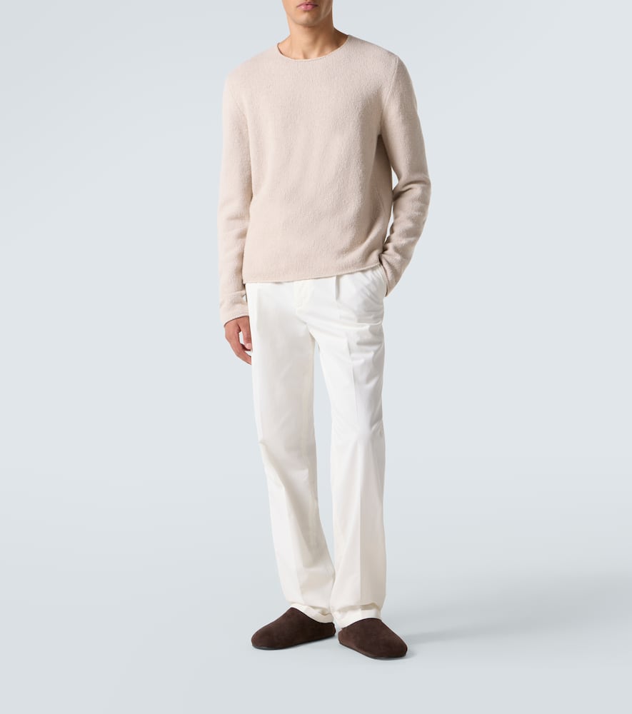 The Row Hudson Shearling-lined Suede Mules In Multi