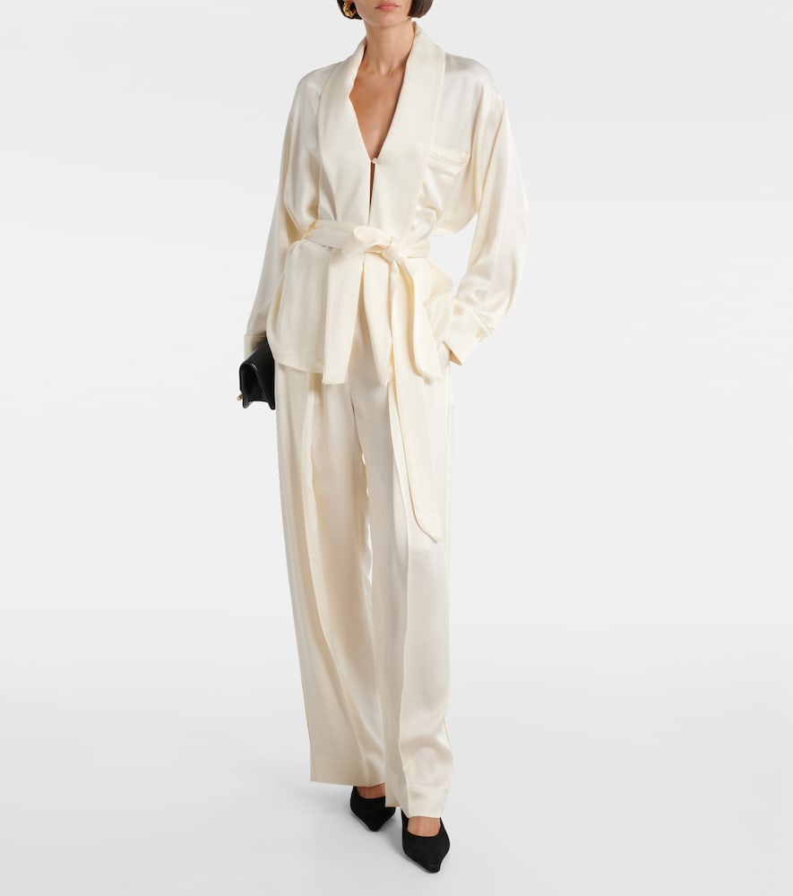 Victoria Beckham Victoria Beckham Weite Hose Aus Satin 