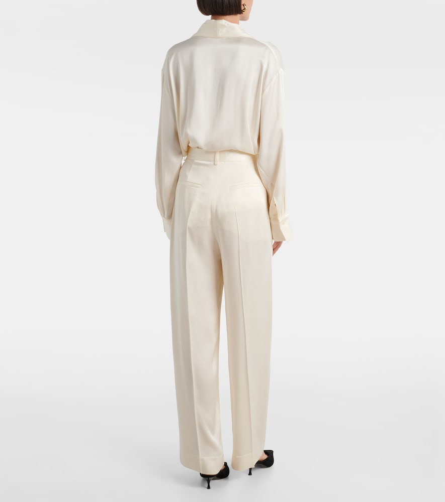  Victoria Beckham Victoria Beckham Weite Hose Aus Satin 