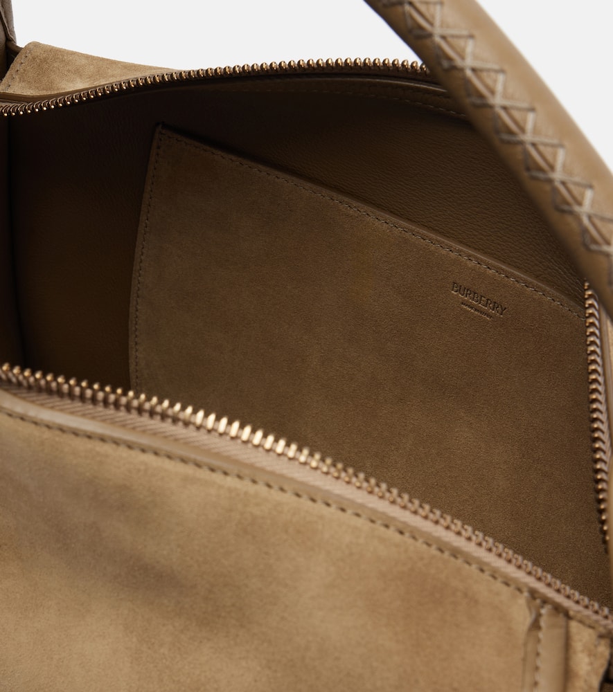 Burberry Suede Shoulder Bag In Sand