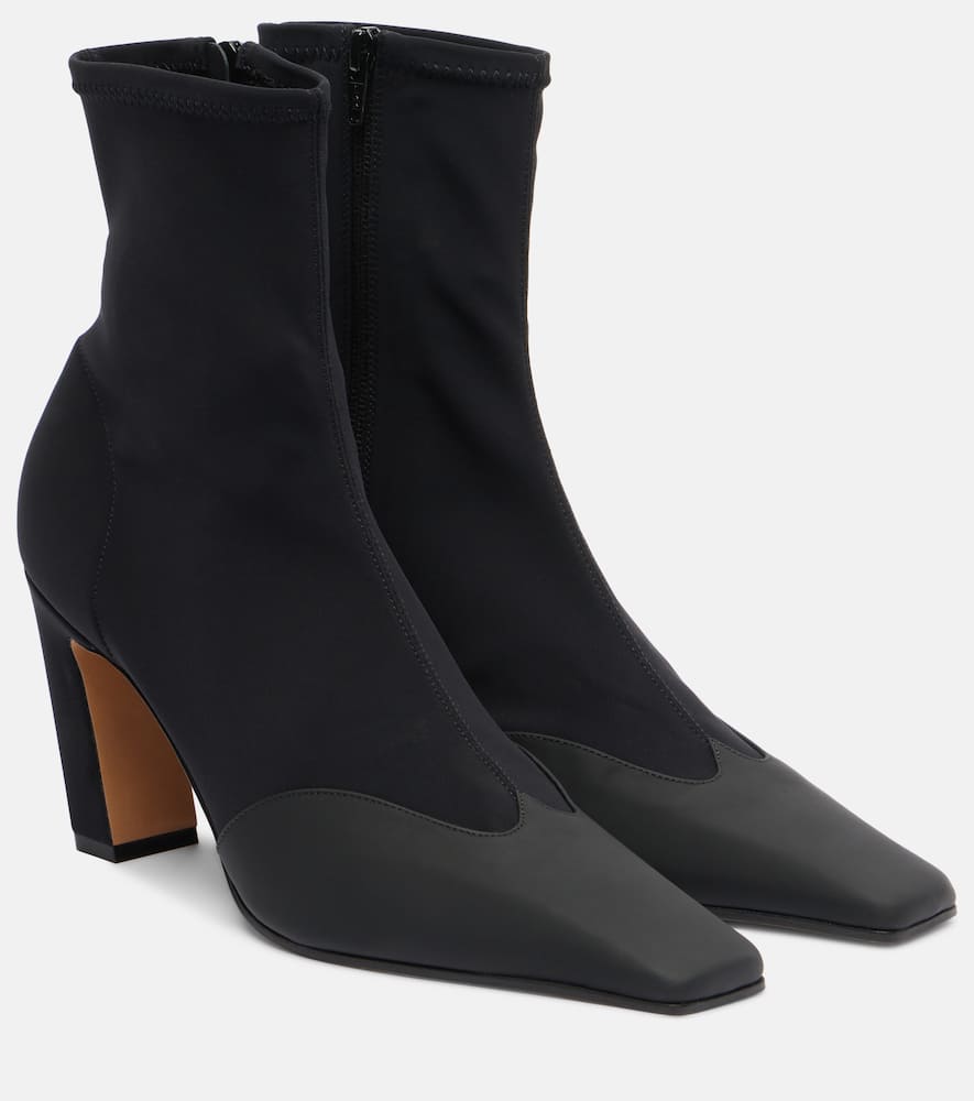 Khaite Nevada Ankle Stretch Boot In Black
