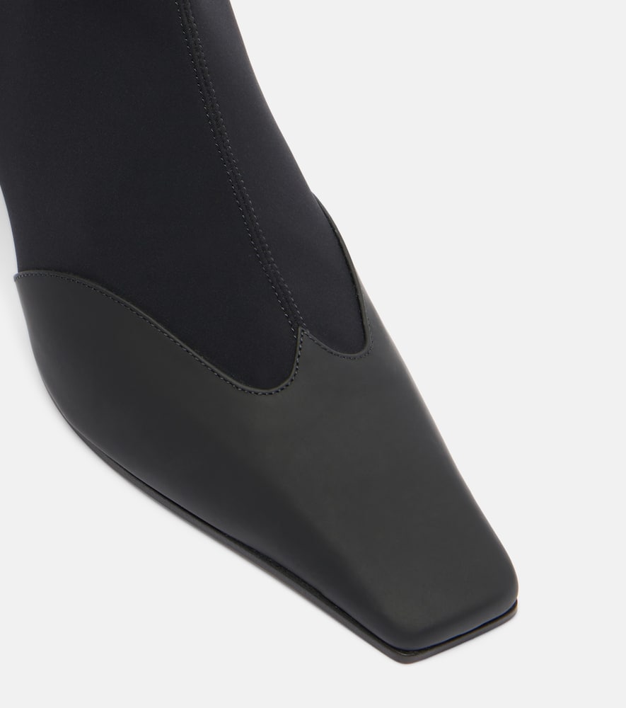 Khaite Nevada Ankle Stretch Boot In Black