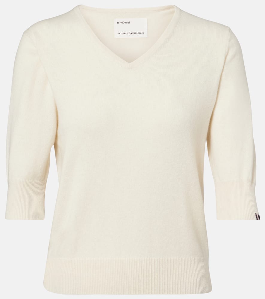 Extreme Cashmere Mel Cashmere Top In White