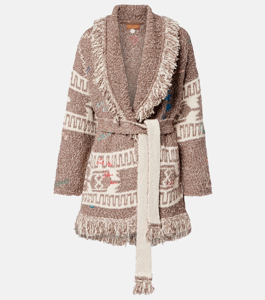 Alanui Cardigan Written By The Ocean in cotone