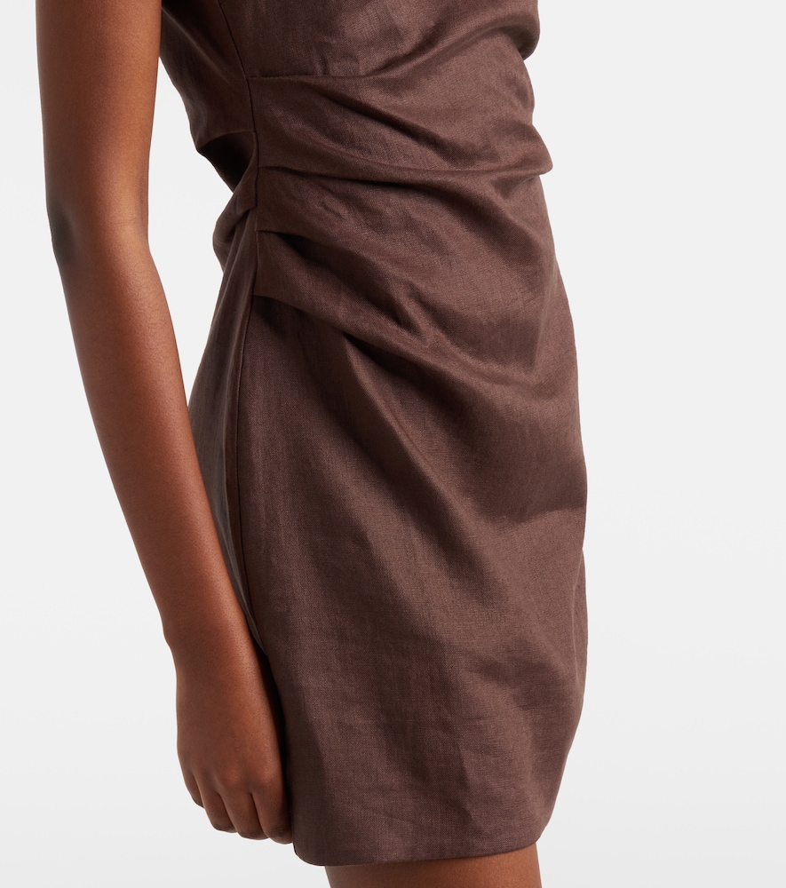  Sir Sir One-shoulder Linen Minidress 