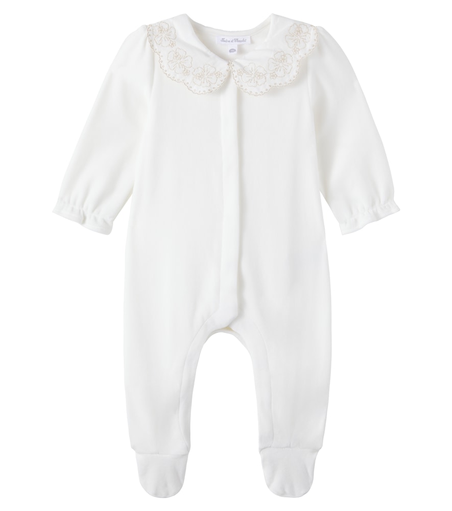 Tartine Et Chocolat White Baby Embroidered Cotton-Blend Onesie M Size 12 - Mytheresa