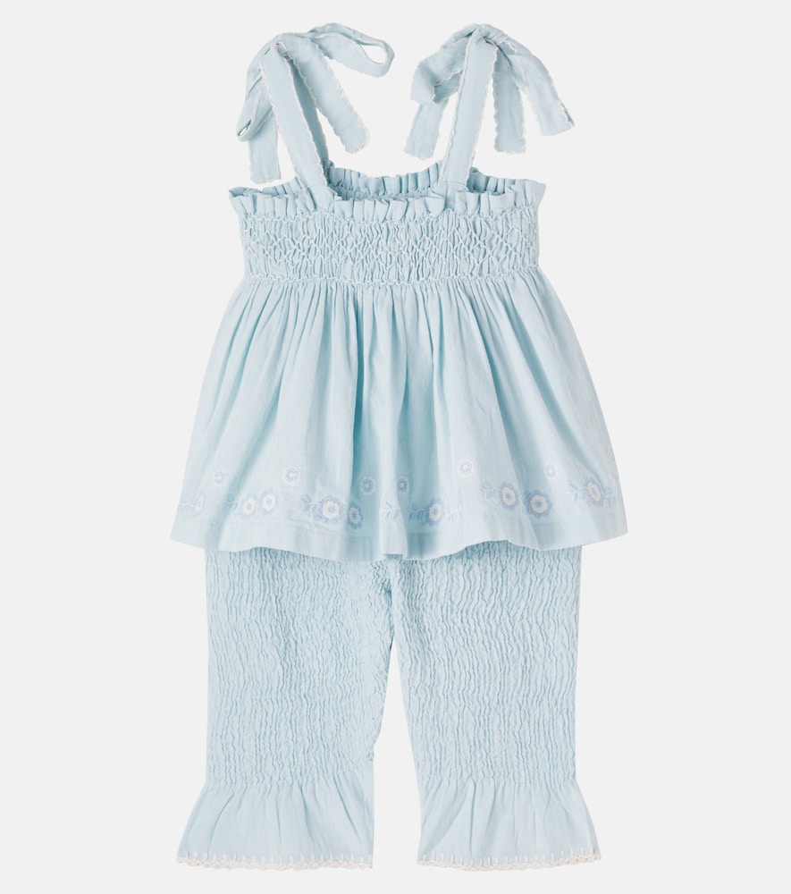 Bebe Organic Bebe Organic Maya Smocked Top And Shorts Set 