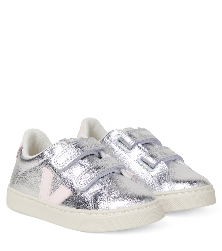Veja Kids Silver Esplar Metallic Leather Sneakers UK Size 1.5 - Mytheresa