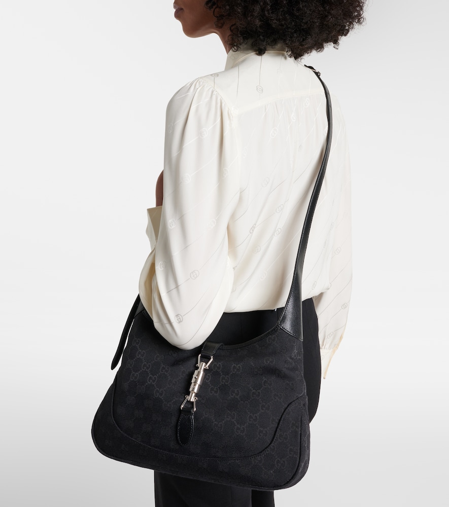 Gucci Jackie 1961 Small Canvas Shoulder Bag