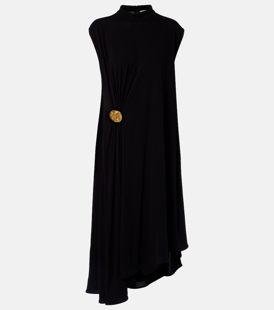 Bottega Veneta Asymmetric Crêpe Jersey Cocktail Dress In Black