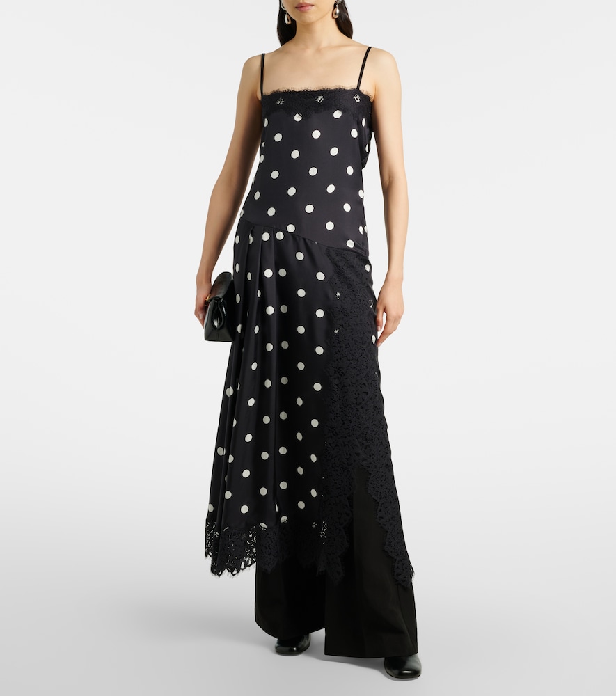 Sportmax Capo polka-dot silk slip dress