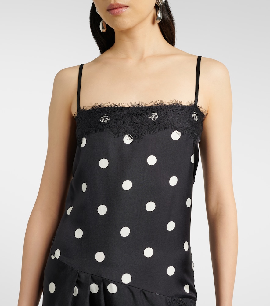  Sportmax Sportmax Capo Polka-dot Silk Slip Dress 