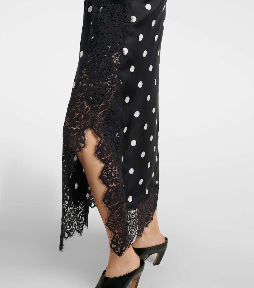  Sportmax Sportmax Capo Polka-dot Silk Slip Dress 