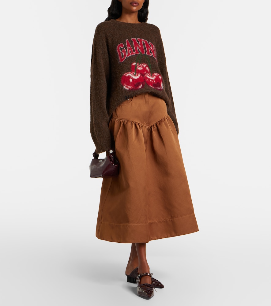 Ganni Peplum midi skirt