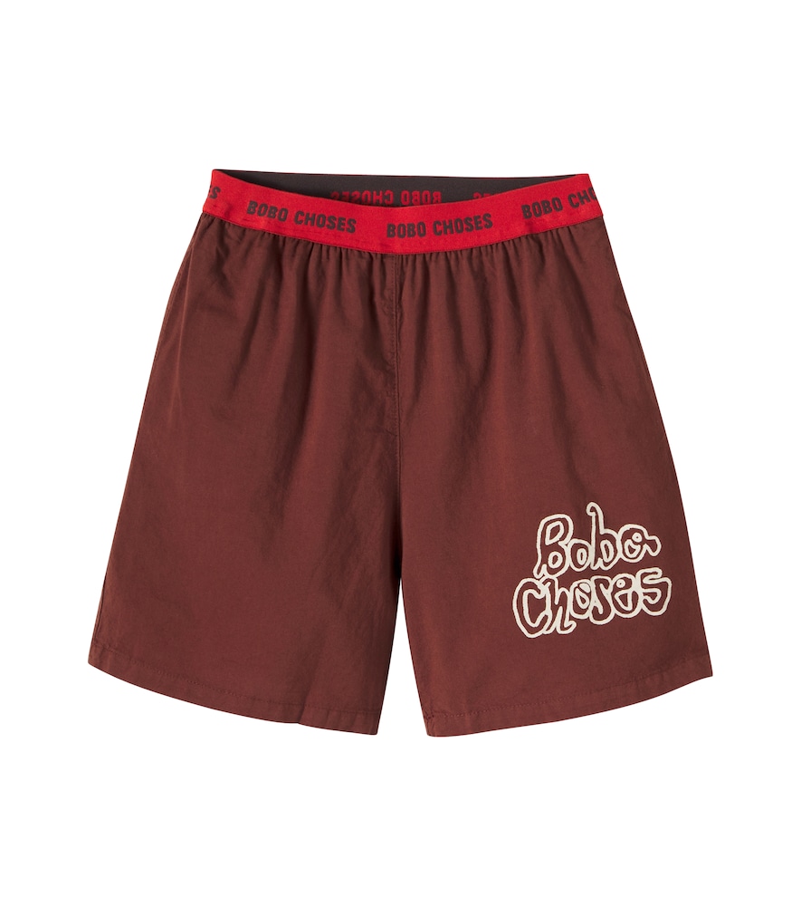 Bobo Choses Brown Logo Cotton Shorts Y 6/7 - Mytheresa