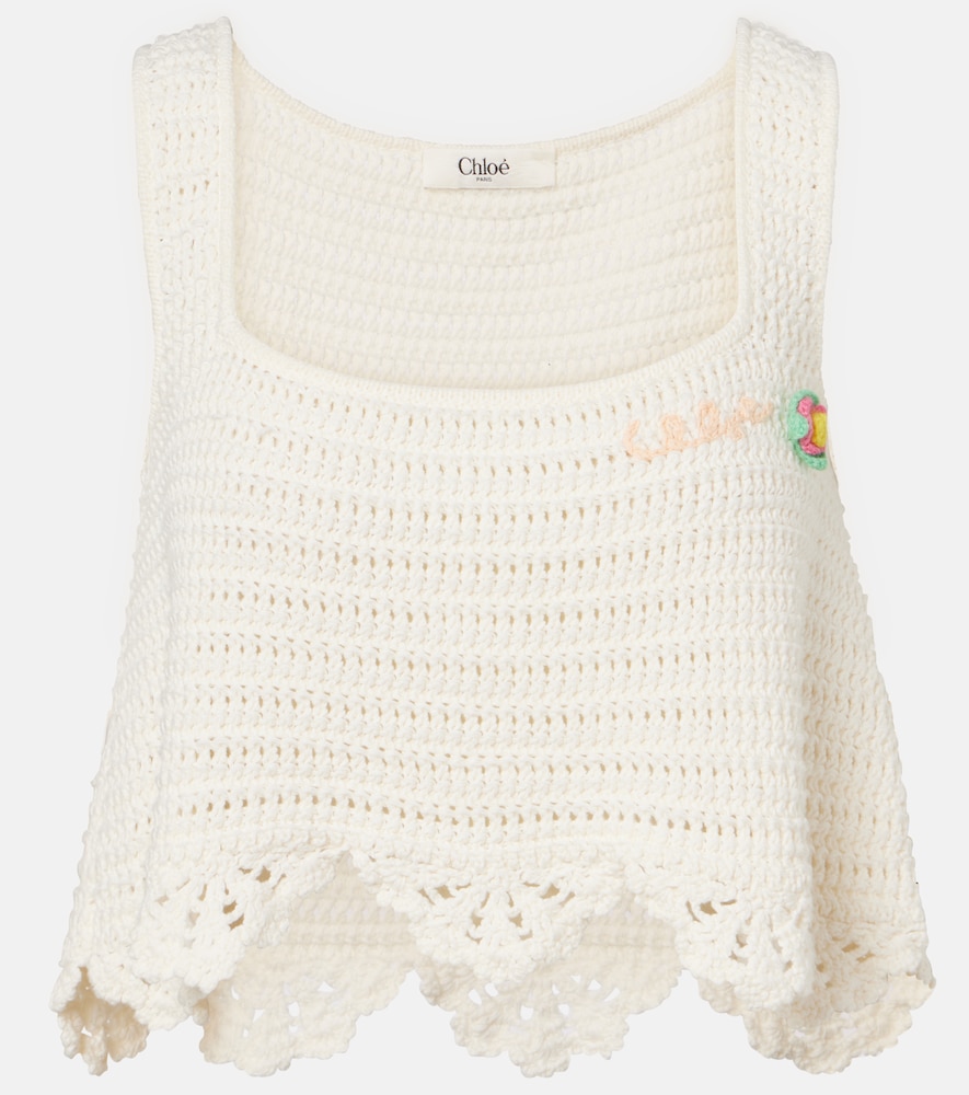 Chloé Top aus Häkelstrick