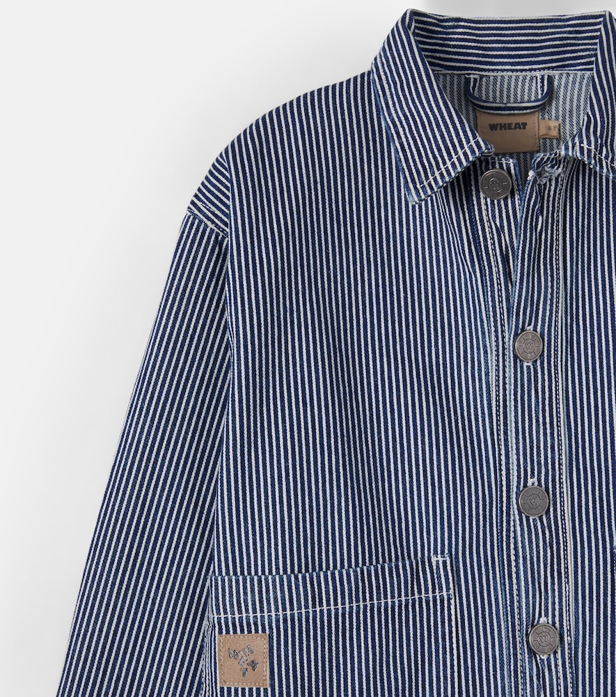  Wheat Wheat Cole Striped Cotton Canvas Jacket 