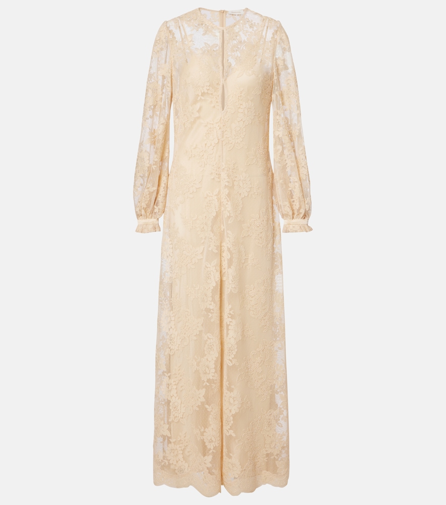 Zimmermann Como silk-lined lace maxi dress