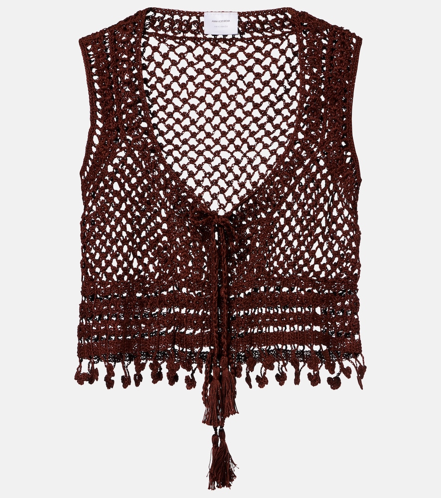 Anna Kosturova Marrakesh crochet cotton crop top