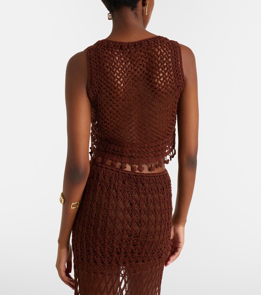  Anna Kosturova Anna Kosturova Cropped-top Marrakesh Aus Häkelstrick 