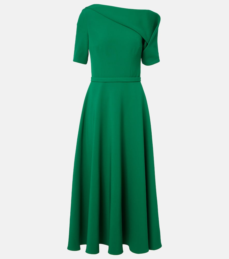 Safiyaa Stephanie draped crêpe cocktail dress