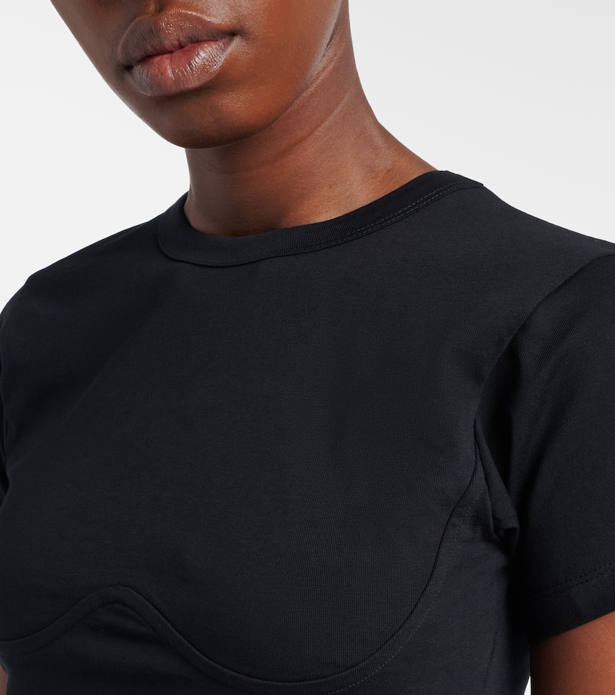 Cropped Cotton Jersey T-Shirt