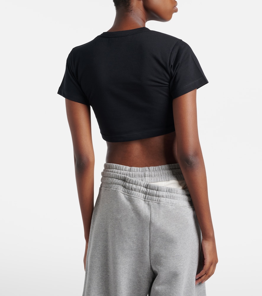 Cropped Cotton Jersey T-Shirt