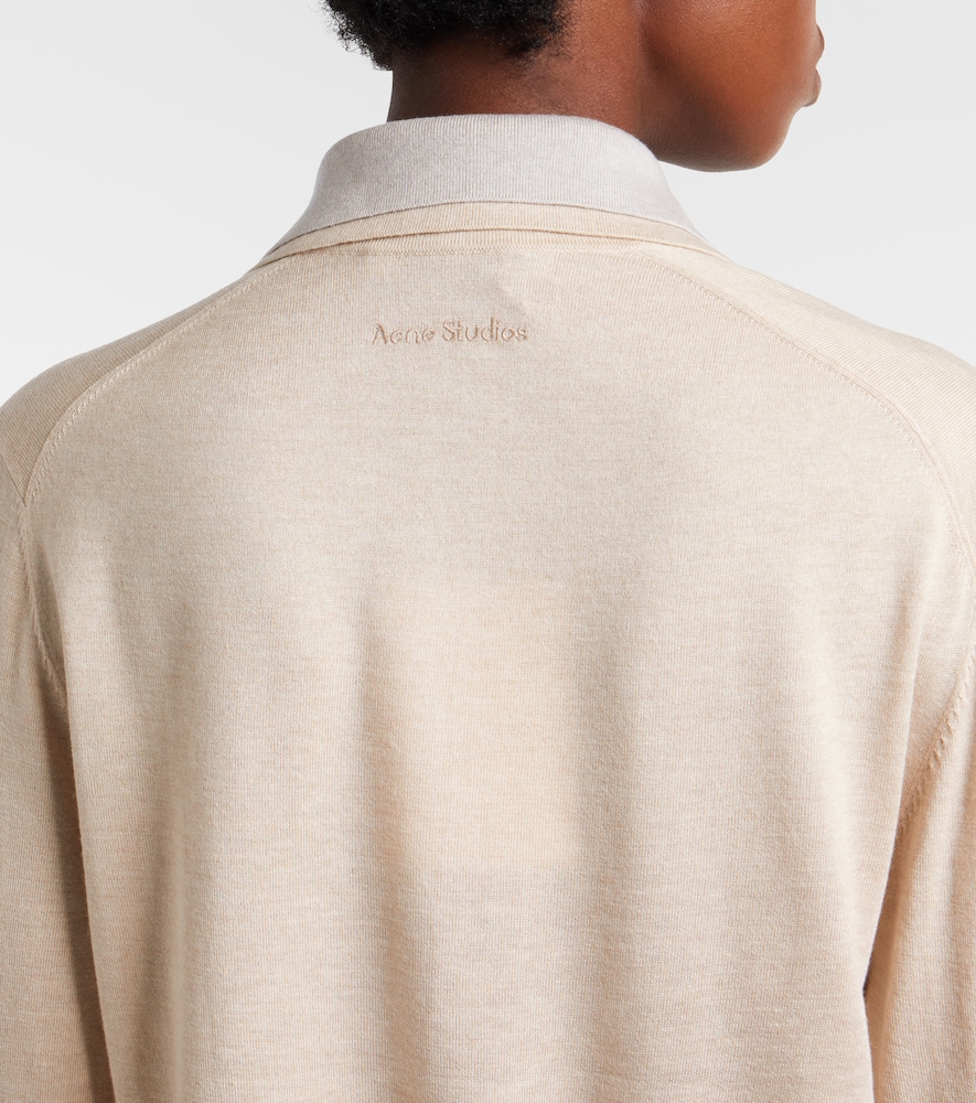 Silk, Wool, And Cashmere Polo Sweater