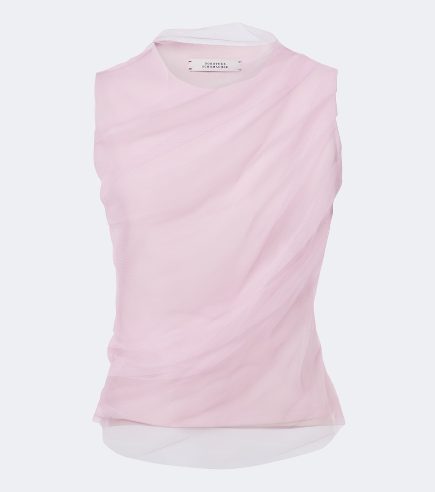 Top in jersey e tulle