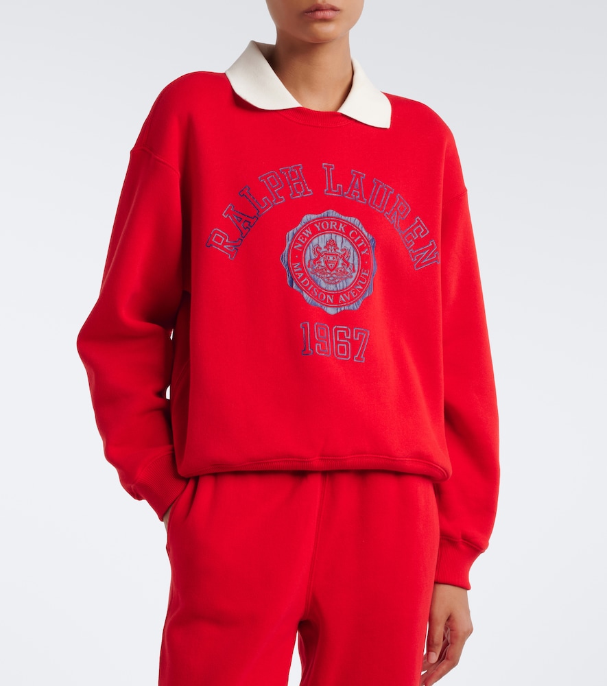 Polo Ralph Lauren Printed Layered Cotton-Blend Sweatshirt
