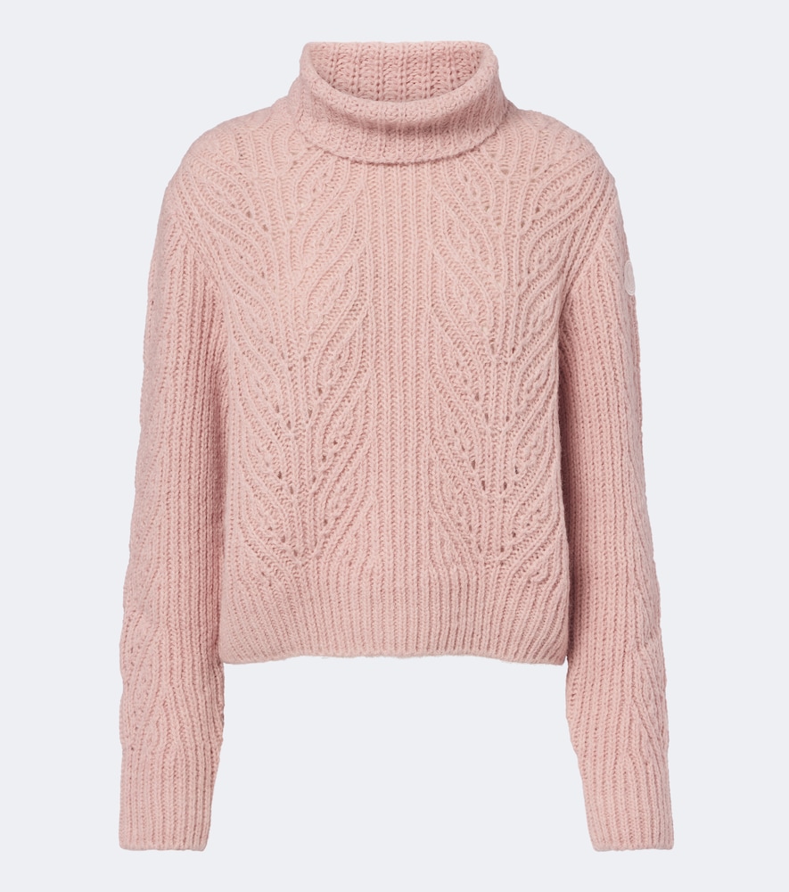 MONCLER Moncler Wool, alpaca, and cashmere turtleneck sweater