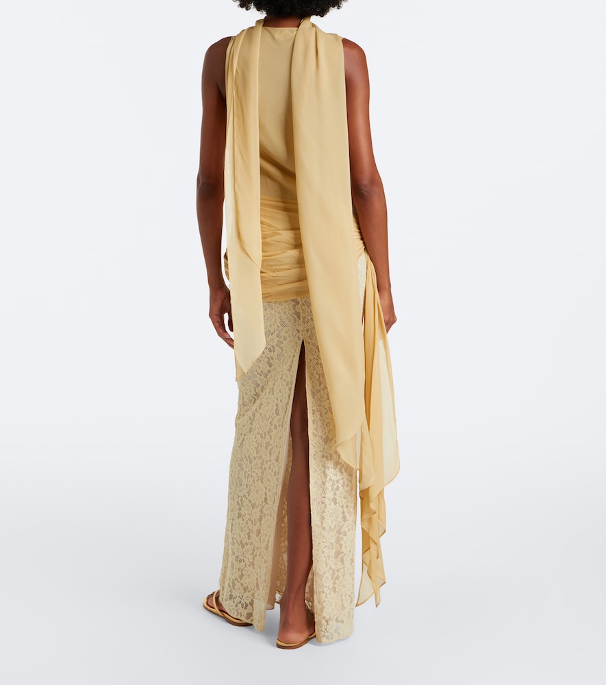 De La Vali Rosa lace-paneled georgette maxi dress | Thumbnail 7 De La Vali Rosa lace-paneled georgette maxi dress | Thumbnail 7
