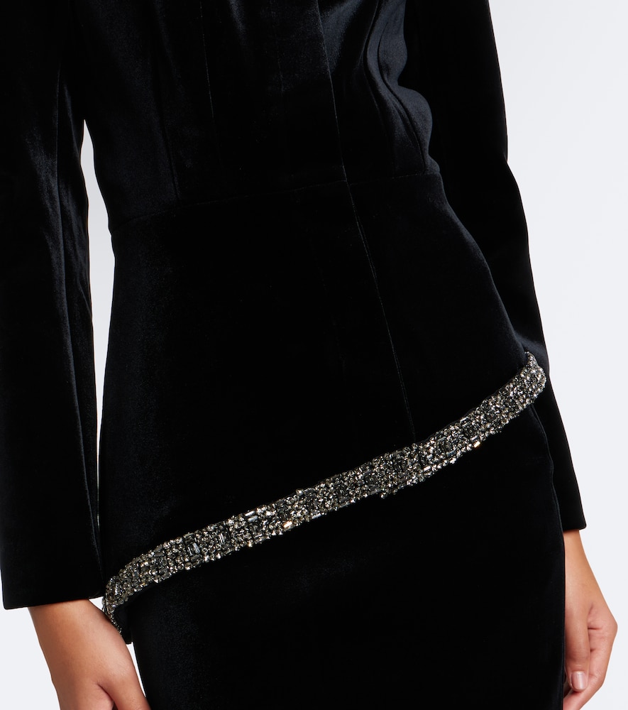 Asymmetric Velvet Jacket