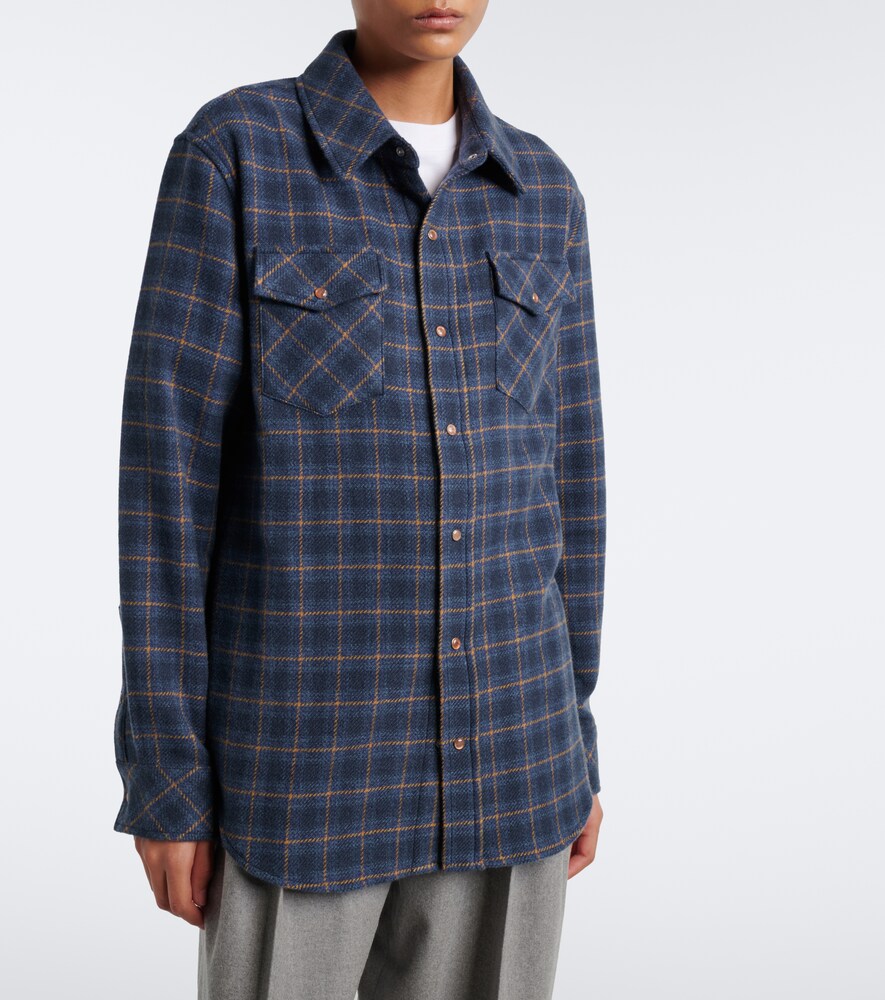 Rugged Explorer Plaid Cashmere Shirt