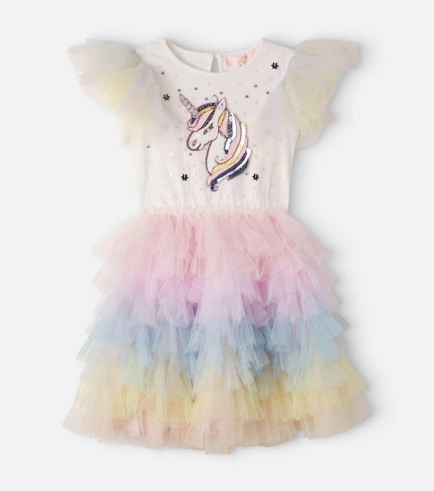 Kleid Unicorn aus Tüll mit Pailletten
