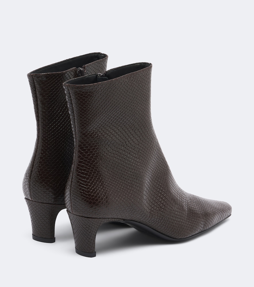 Wally Snake-Effect Ankle Boots